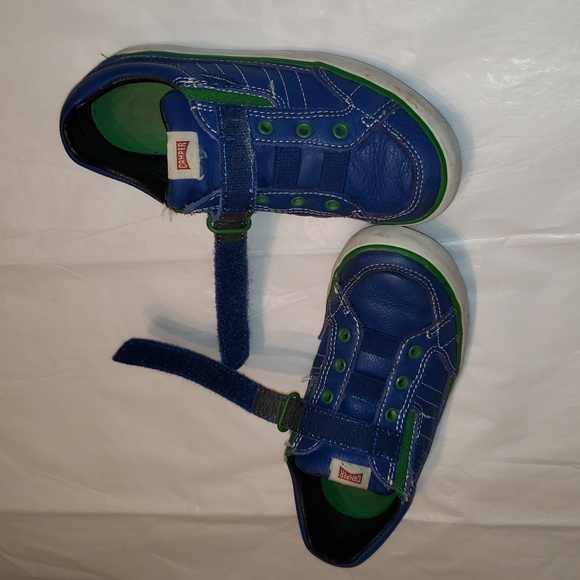 Camper KIDS Pursuit Leather Sneakers 1 Touch Strap Fastening BLUE 29 BOYS - Picture 12 of 13